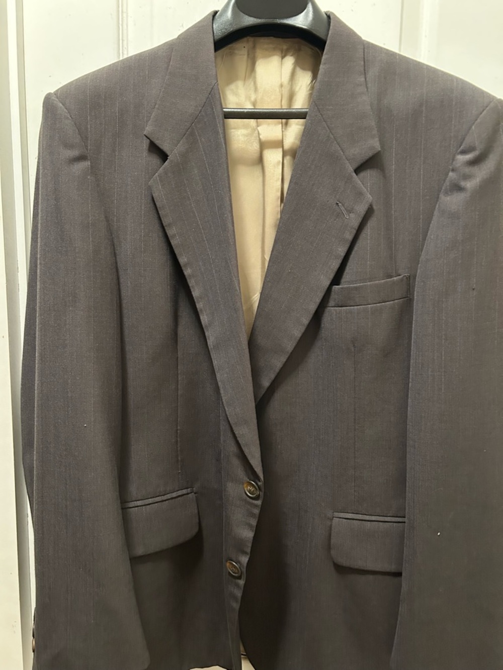 Towncraft Men's Charcoal Pinstripe Suit Jacket